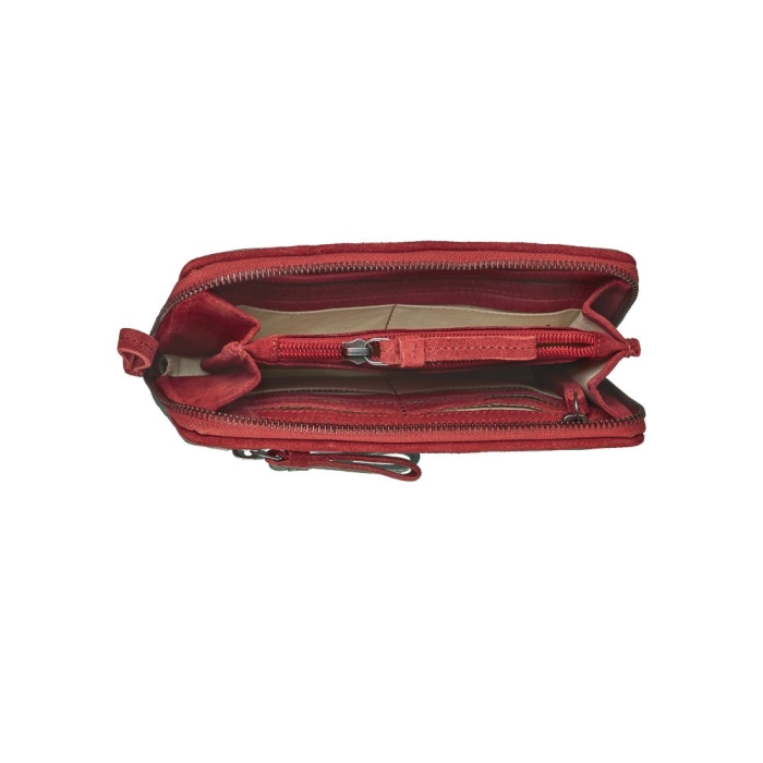 Preview: ZIP WALLET SUEDE CHILI RED